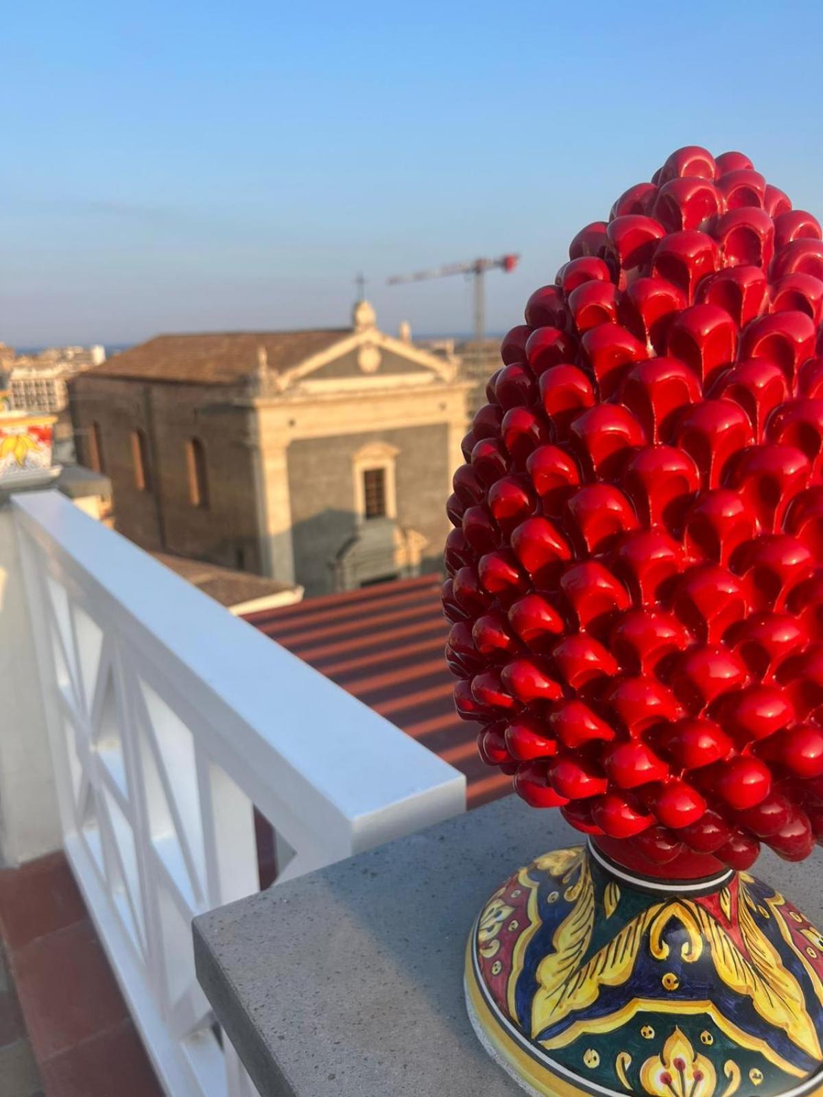 Appartamento La Terrazza Sul Cielo Aeroporto di Catania Fontana Rossa Esterno foto
